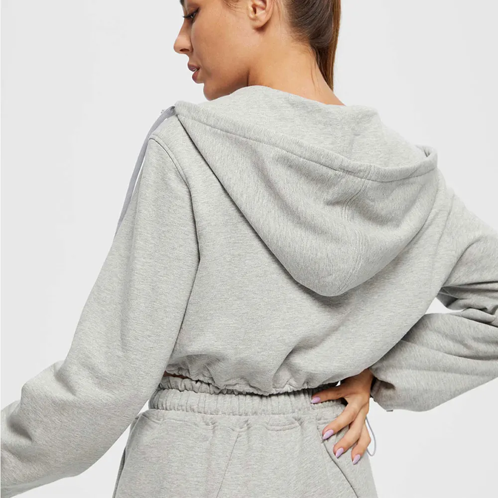 HOT customized 2021 New Arrival Women Wide Joggers sweatpants and hoodie set Tracksuit Women Two Piece Pants Set