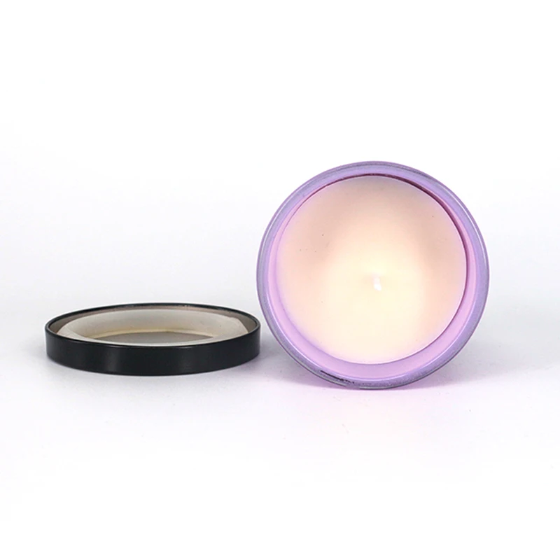 High Quality Palm Best Soybean Wax Filled Aromatherapy Paraffin Palm Fragrance Scented Candle Votive Glass Jar