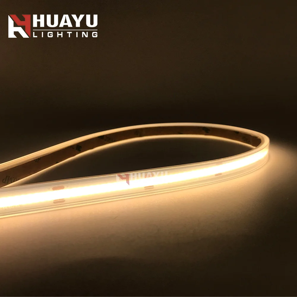 COB package 320 / 384 / 480 / 528 LEDs/meter CRI>90 Flexible LED Strip with IP66 silicone tube waterproof