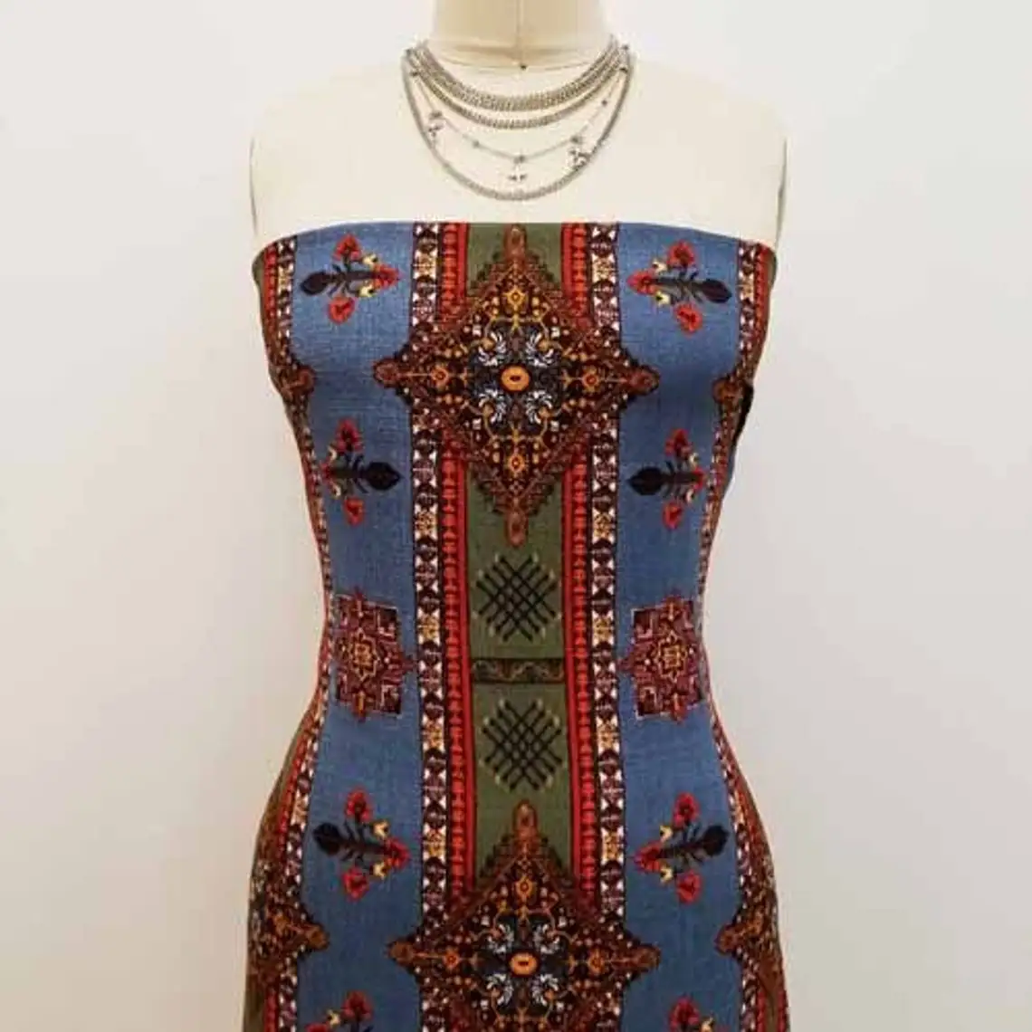 Чирок Индиго ржавчины в этническом стиле с принтом на сплетенная ткань для оптовой продажи-стиль P-1345-688