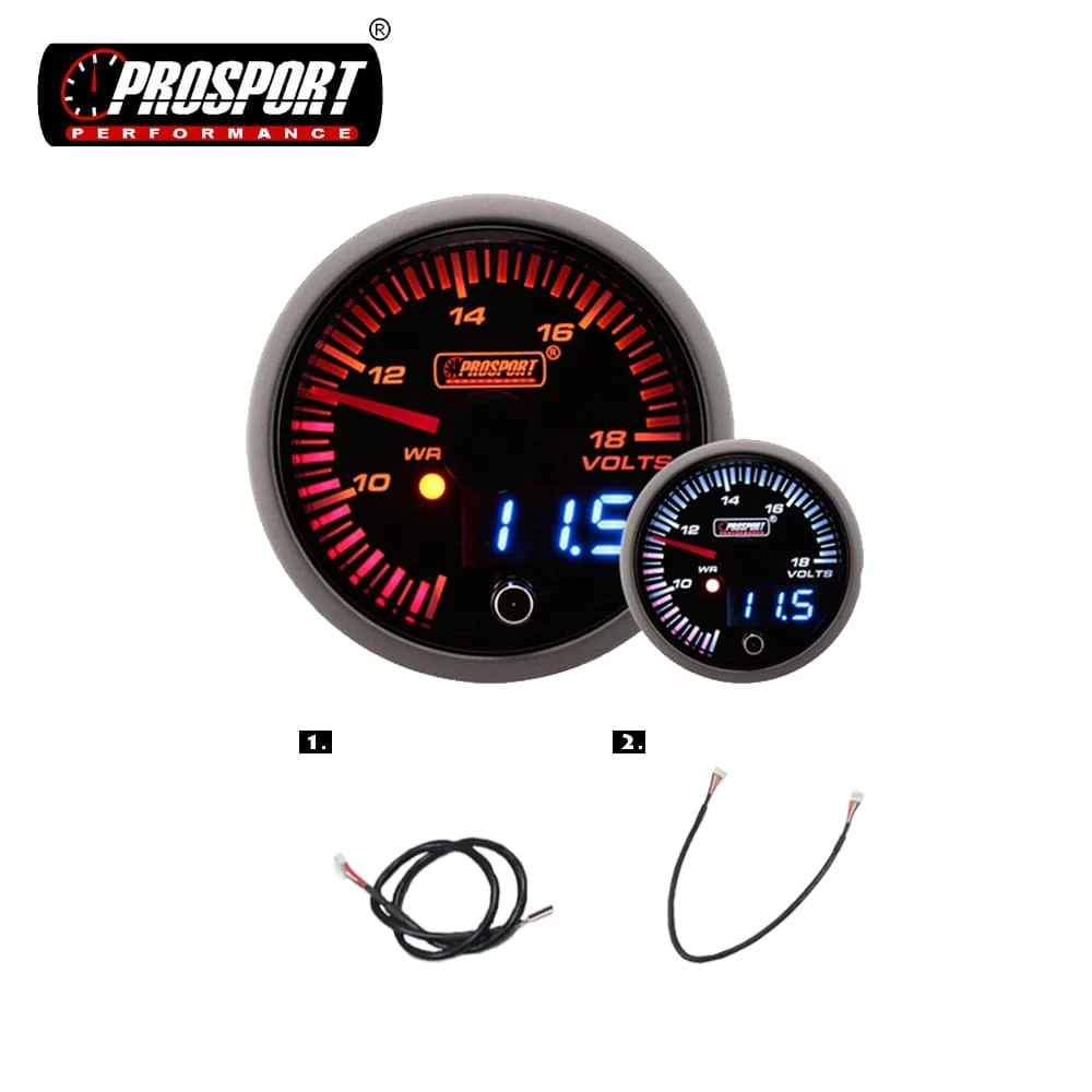 Двойное Видение 52 мм 12 вольт Color2 светодиодный для автомобиля цифровой аналоговый измерительный прибор