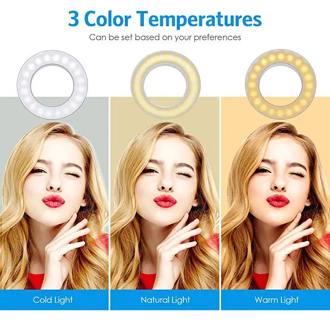 best sellers Universal luz para selfie LED Cell Phone Camera LED Selfie ring Light for Smart Phone