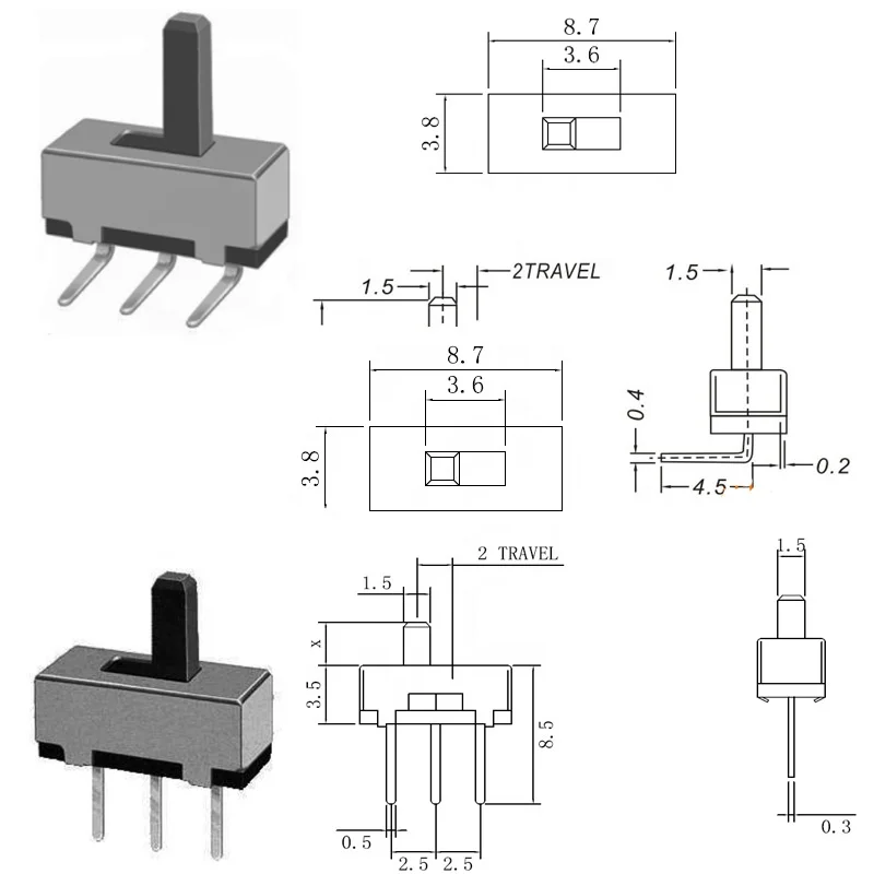 Слайдовый переключатель DIP type