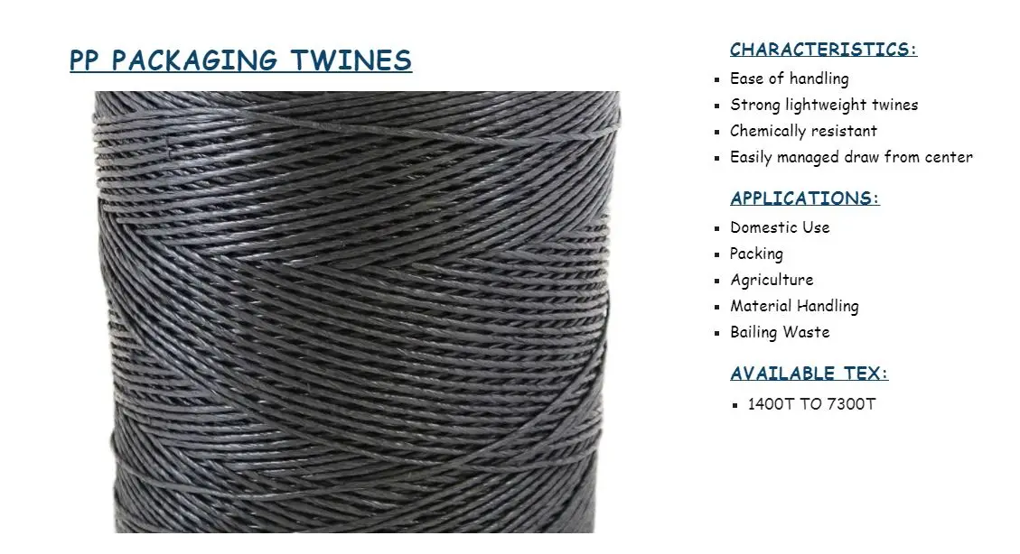 India Factory Twisted Braided PE PP Nylon Polyester Twine Thread Fishing Net Twine Cordel de agricultura
