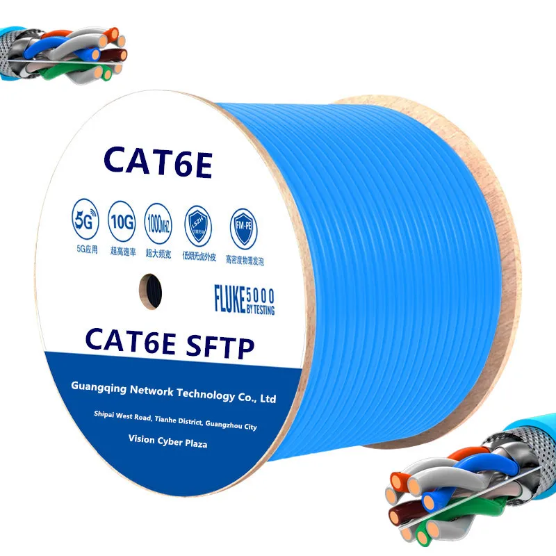 
Cat6A cable SFTP pure copper/cca 23awg communication cables 305m/1000ft customized 