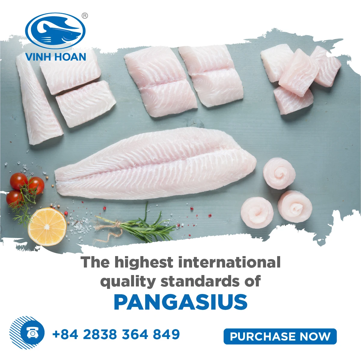 Wholesale fish fillet premium quality Frozen Pangasius / Basa fish fillet for EU Market Factory Supply