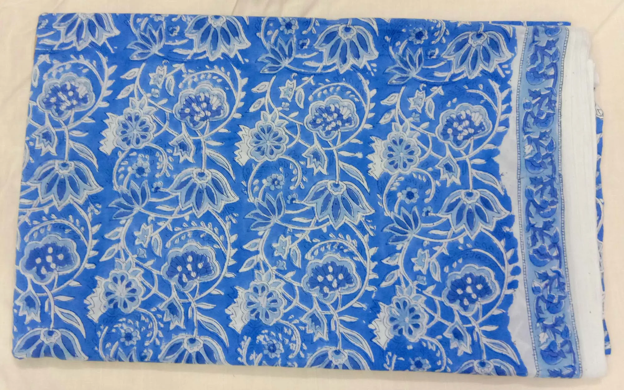  Темно-синяя хлопковая цветочное оформление блок печати овощей окрашенные из натурального шелка с принтом ткань