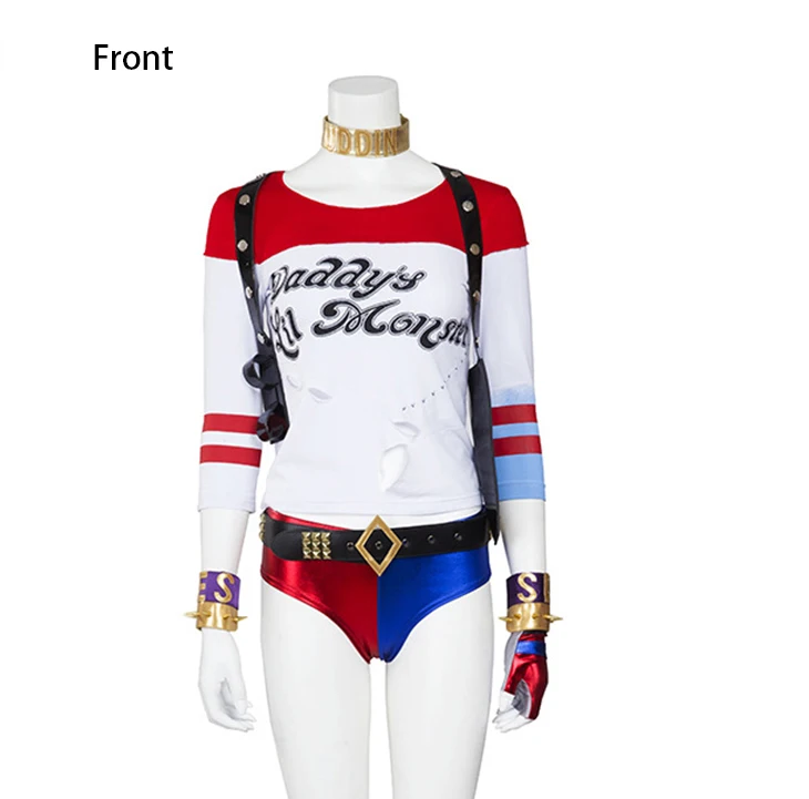 DC Anime/movie cosplay costume harley quinn sexy fancy dress costume
