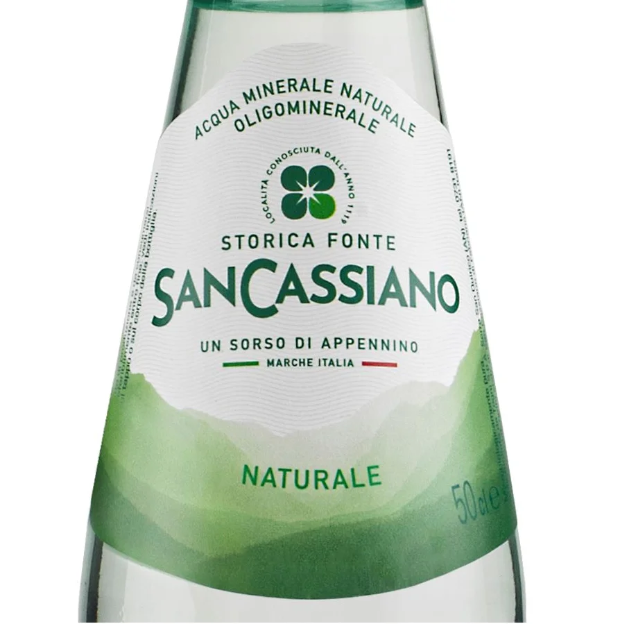 Высшее качество Сделано в Италии стеклянная бутылка San Cassiano с натуральной водой 500 мл олигоминуральная вода подземное происхождение для