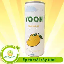 OEM manufacturer YOOH Brand Fresh Mango Juice can 240ml wholesale natural and pure fresh - squeezed