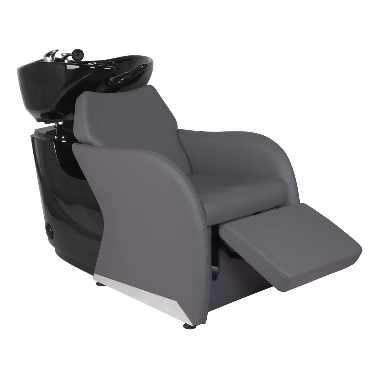 Light Gray Simple Wash Salon Chair With Footrest Semi-Recumbent Shampoo Chair Factory Direct Wholesale Salon Furniture Equipment