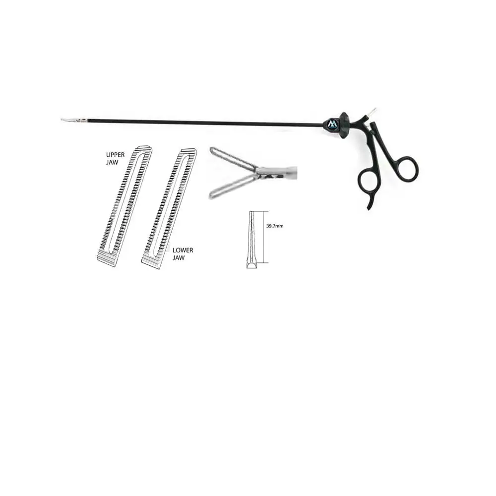 DeBAKEY Laparoscopic Articulating Clamp Double Action Forceps Stainless Steel Manual Hydraulic Power Source Laparoscopic Surgery
