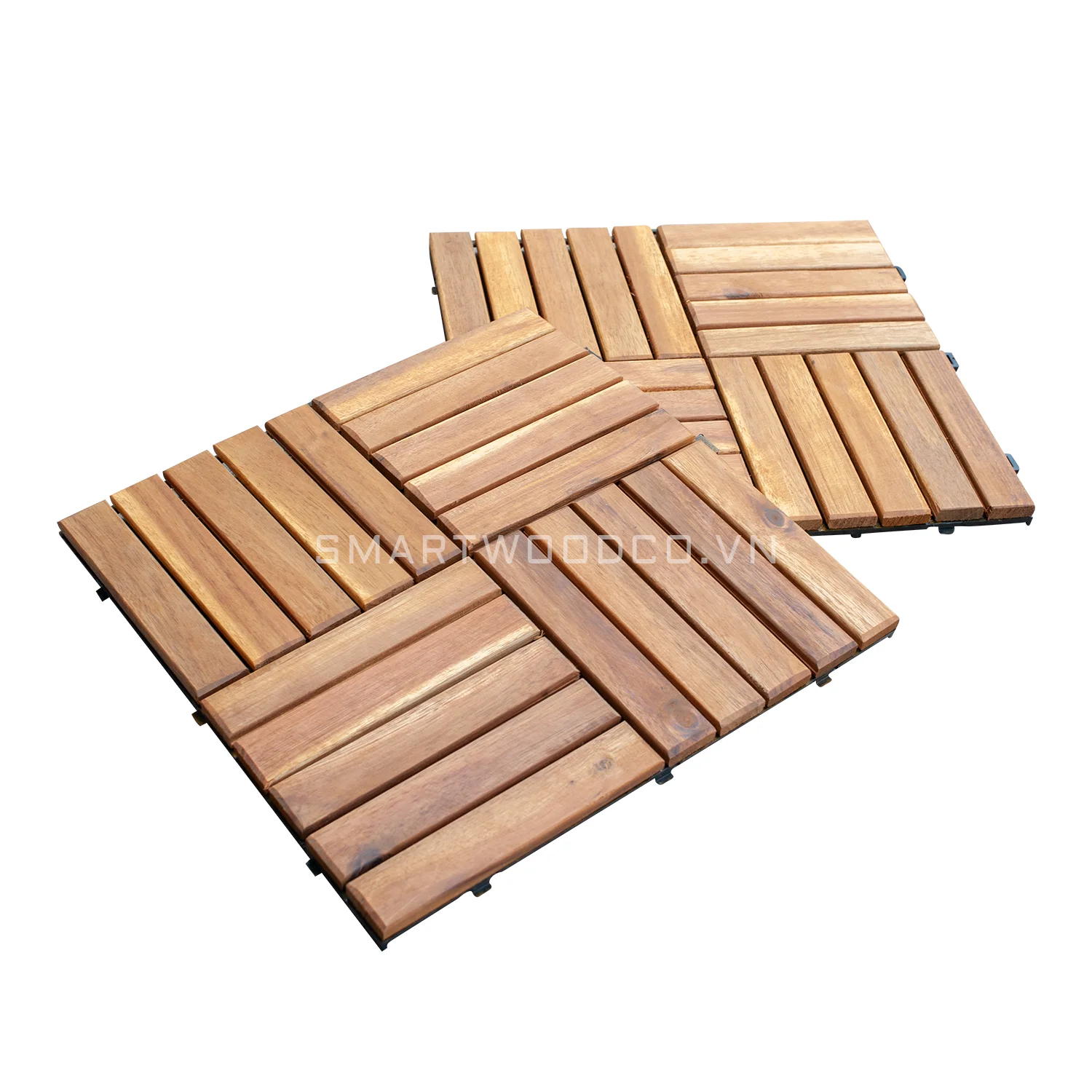 PREMIUM ACACIA DECKING TILES - WOODEN FLOORING DECKING TILES OUTDOOR BALCONY/WOOD PATIO GARDEN