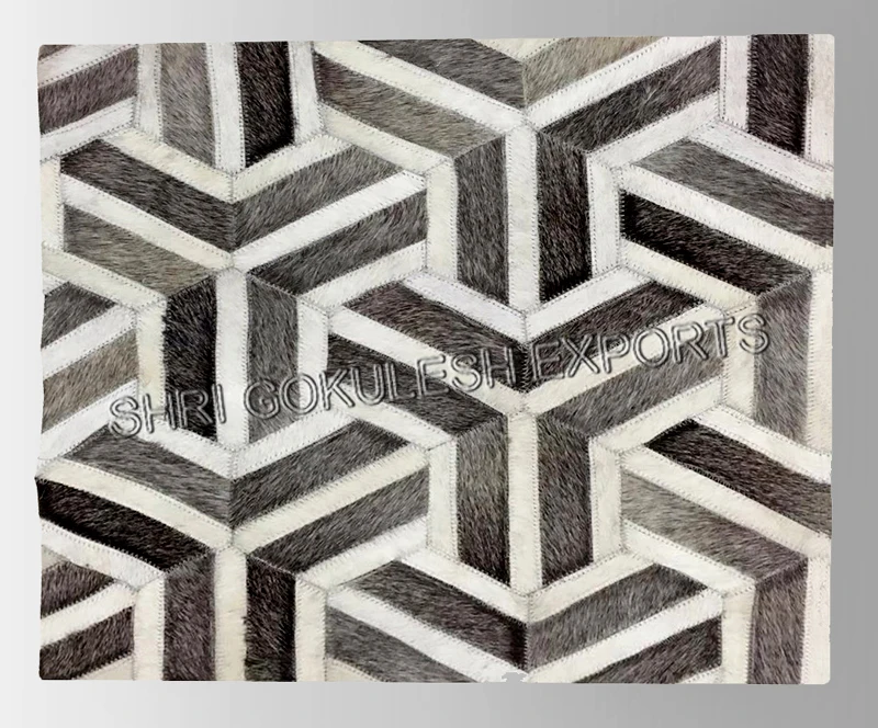 Household Comfortable Hot Selling Living Room 100% Leather Hair On Floor Carpet