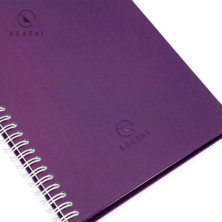 
Premium art paper cover spiral bound travel journal 