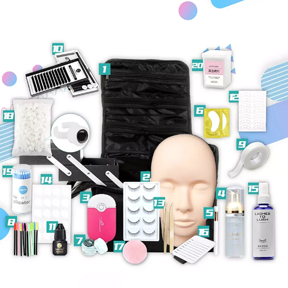 LashPlus Hot Selling Beauty Salon Lash Academy Fast Dispatch Portable Professional Individual Customized Eyelash Kits