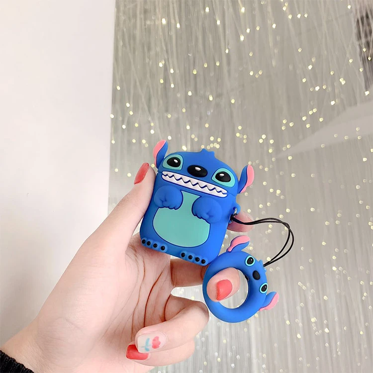 3D мультфильм для Airpods чехол 2020 Stich Airpod ремешок