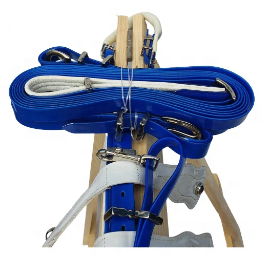 Blue and White Smartly Quick Hitch Horse Harness with Stainless Steel Fitting and Fully interchangeable hook