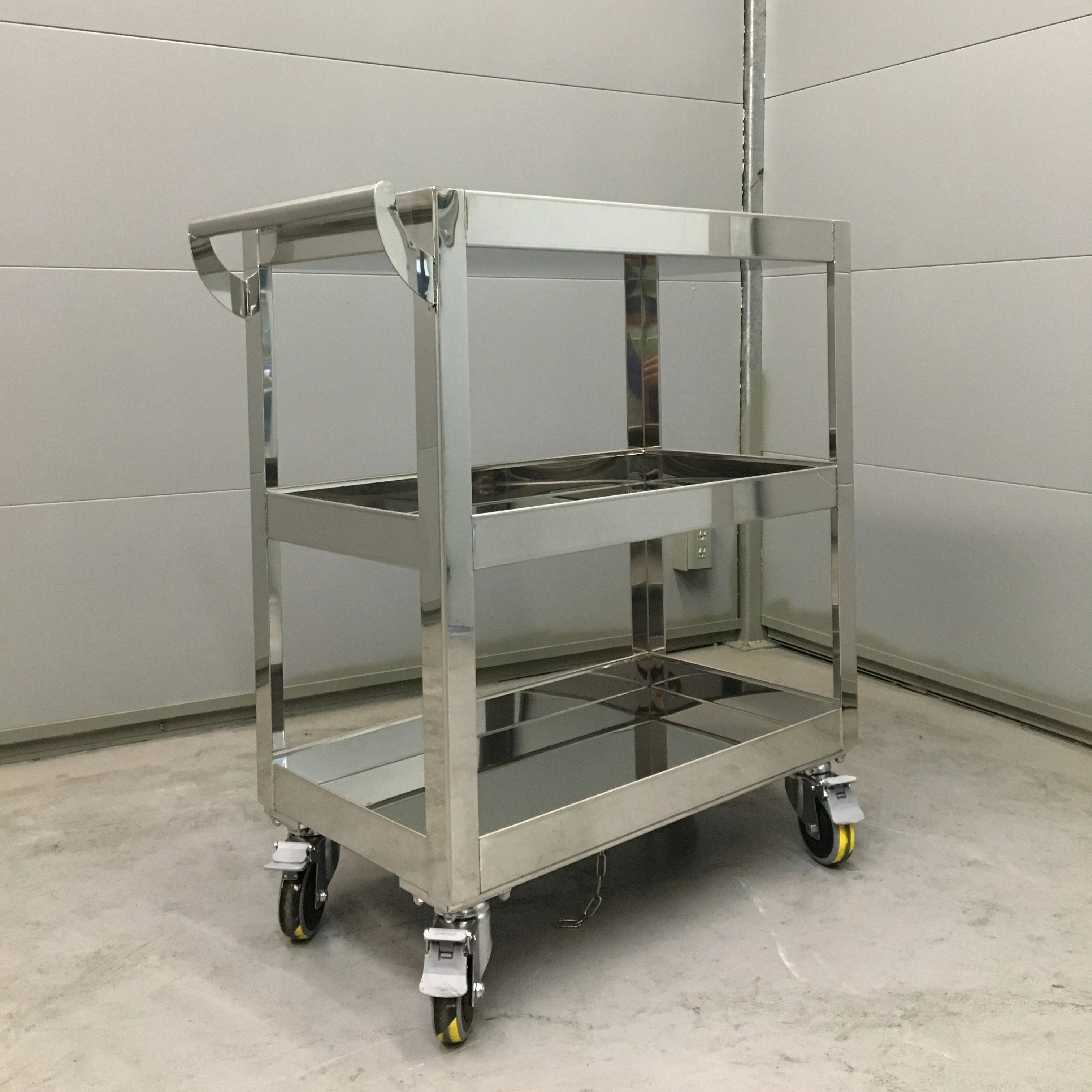 Mobile Three-tier stainless steel cart