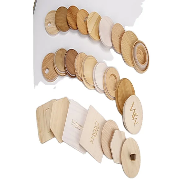 Eco-friendly High Quality Airtight Clear Bottle Cover Storage Bamboo Lids For Food Coffee Glass Spice Jar Bamboo Lid