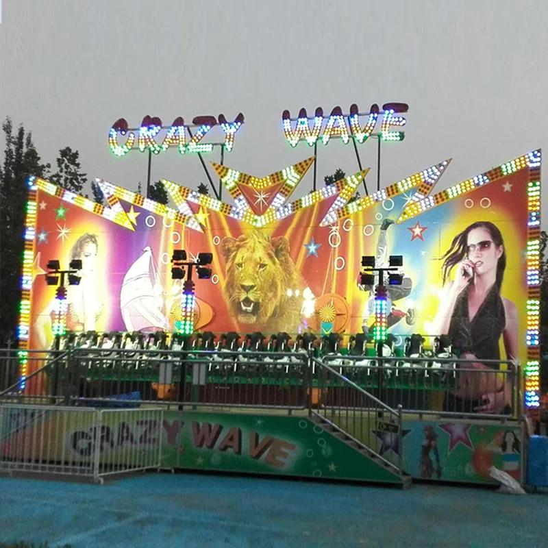 kids equipment factory fairground electric amusement park rides game equipment crazy wave big miami ride for sale
