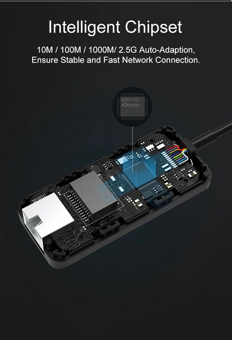 Адаптер Ethernet USB Type C 2 5G для ноутбука мобильного телефона сетевая карта