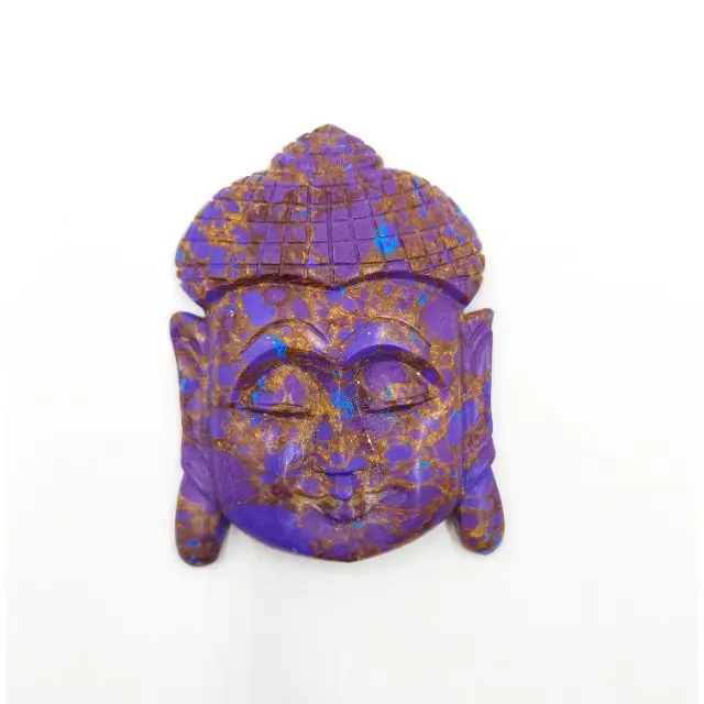 Copper Turquoise Flat Buddha  Decorative Religious Sitting Buddha Statue Sculpture at wholesale price