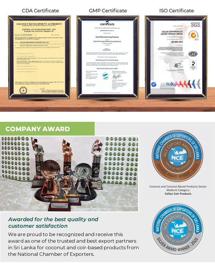 Sri Lanka Origin 100% Natural Coconut Coir Fiber Weed Control Mat for  Agricultural Lands and Greenhouses