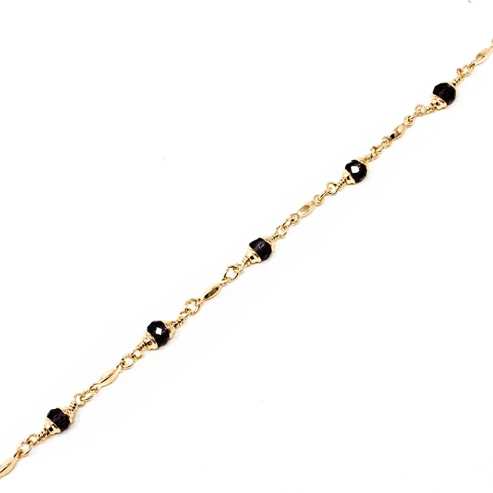 Latest Fancy  Gold Plated Bracelet 18K (Black  Crystal) by Alex Jewellery