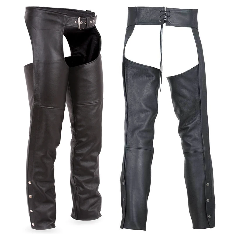 Двигатель в байкерском стиле по индивидуальному заказу жокейском западном стиле; Мужские кожаные гамаши