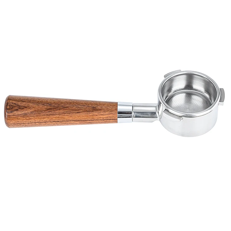 Delonghi 54mm Coffee Bottomless Portafilter Dosing Ring Espresso Coffee Funnel Wooden Handle Filter Holder