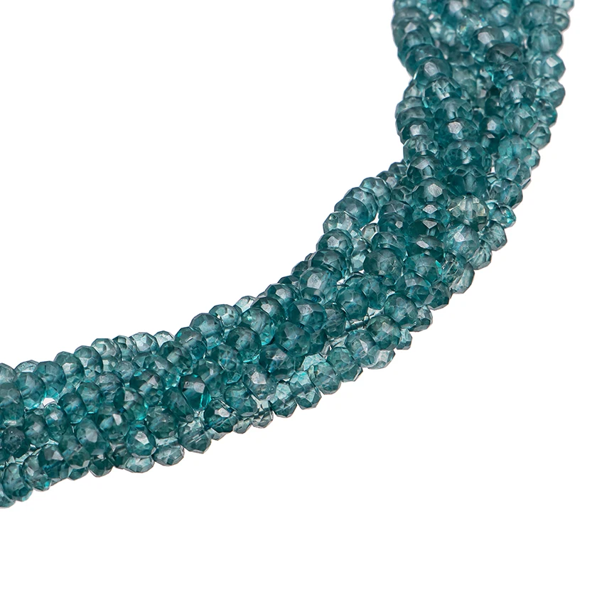 London Blue Topaz Quartz Faceted Rondelle Gemstone Beads Extra Fine Jewelry Beads Wholesale Blue Topaz Faceted Beads