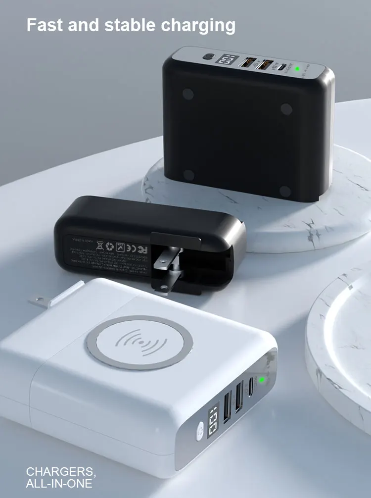 JMPB0029 Power Bank 8000mAh Wireless Magnetic with Fast Wall Charging 3-in-1 for Mobile
