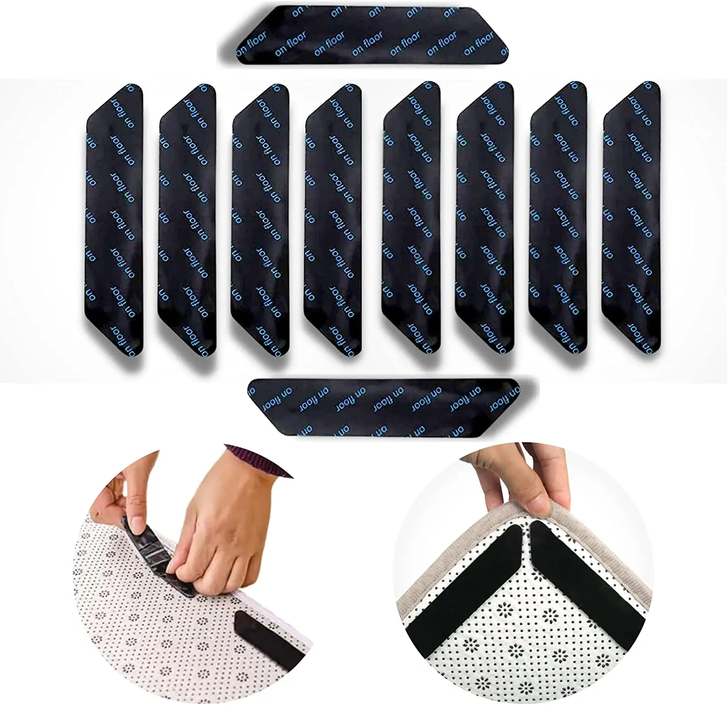Многоразовые Угловые захваты для ковров резиновые нескользящие накладки закручивания 8