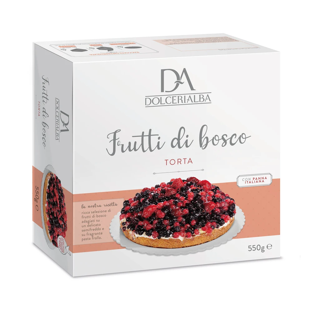 Best Quality Italian Wild Berries Cake Wholesale Frozen Dessert Family Pack 550g
