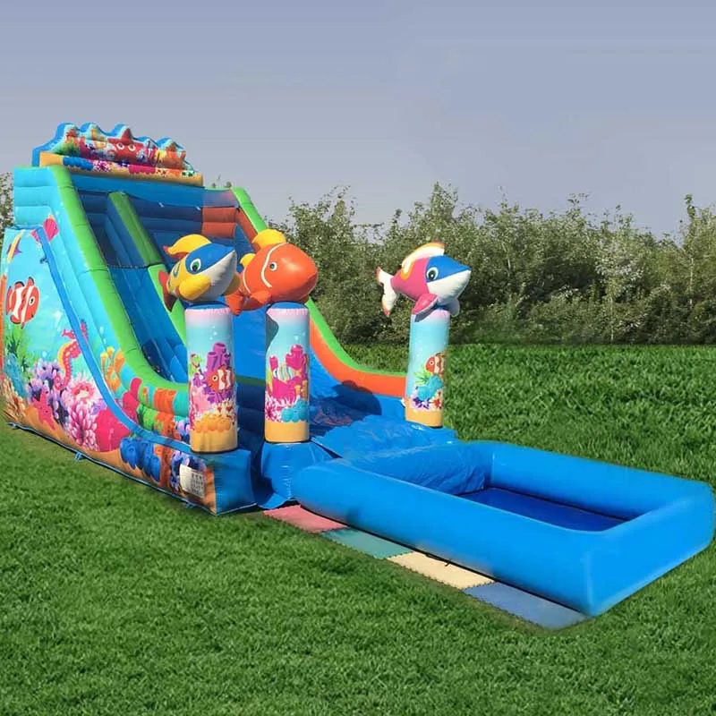 
Custom Mega PVC 15ft 17ft 18ft 22 ft 30 ft Inflatable Playground Water Slides Children Giant Inflatable Slide For Sale 