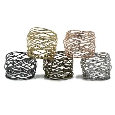 Wire Napkin ring Holder for Table Top & Wedding Decoration In Copper Brass & Black BY KSN