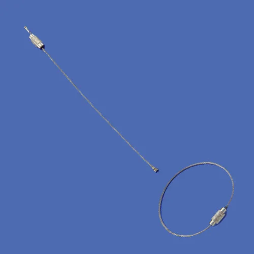 Stainless steel Screw Lock Wire Keychain Cable loop Key ring Holder