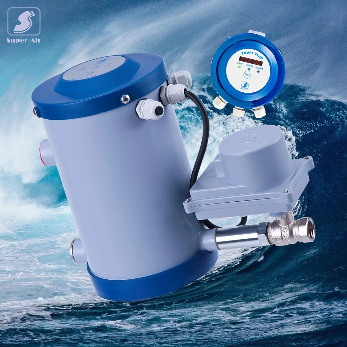 Quality Assurance Motorized Ball Valve Type Zero Air Loss Automatic Condensate Drain with Counter for Air Compressor System