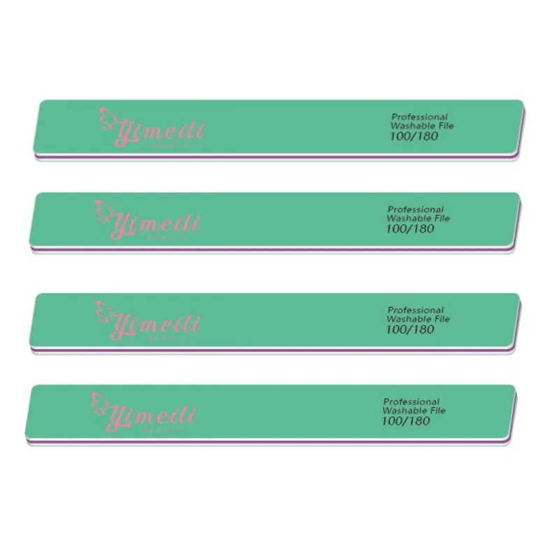 YML 80/80 Rectangle High Quality  Nail Polishing Nail Shape Cutting Washable Long Life Nail File