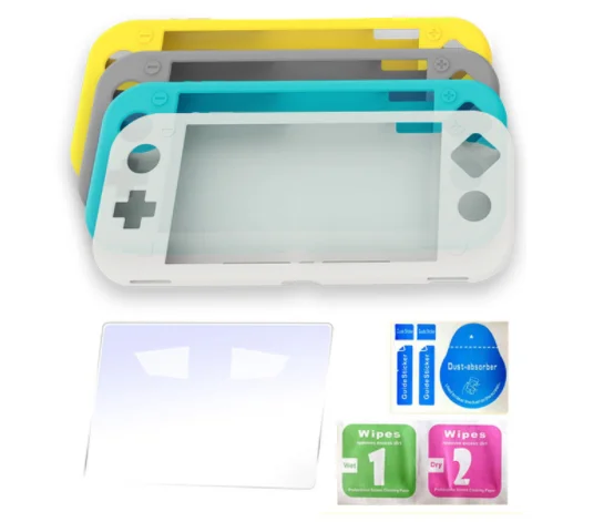 switch lite silicone set mini game console all-inclusive protective shell to send tempered film