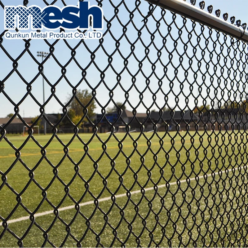 High quality galvanized 2m height dimensions chain link fence