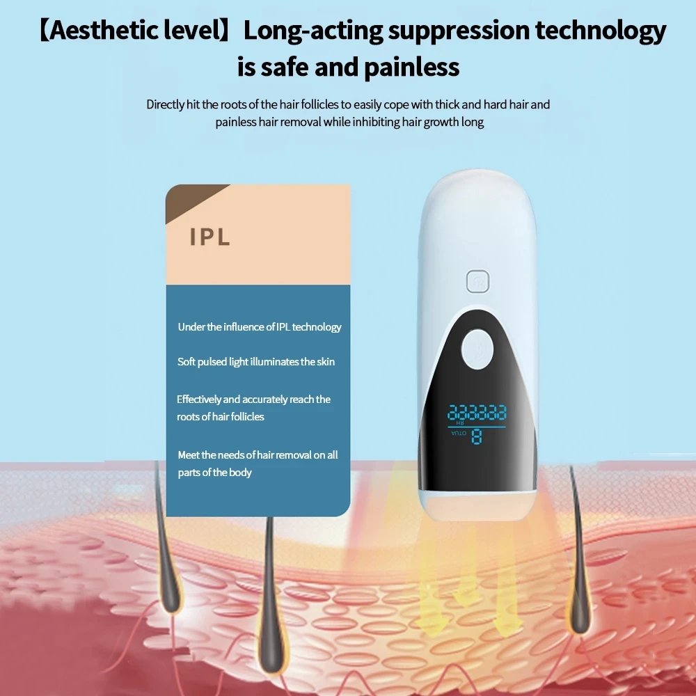 New Permanent Ipl Hair Removal Laser Armpit Hair Pemover Painless Electric Depilador 99999 Flashes IPL Epilator ipl machine new