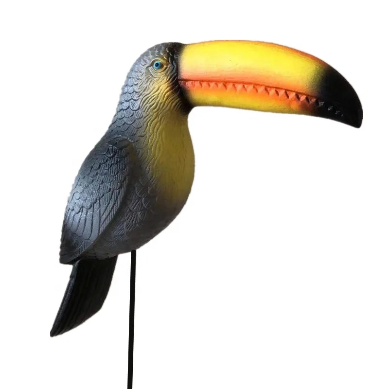 Osgoodway Factory Wholesale Hylaea Toucan Bird Garden Stake Decor Funny Plastic Garden Ornament Lawns Flower Style Edging Home