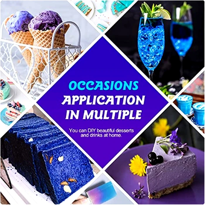 Dried Butterfly Pea Flower Tea Nature Natural Organic Premium Quality Blue Food Product of Thailand 500 g/bag