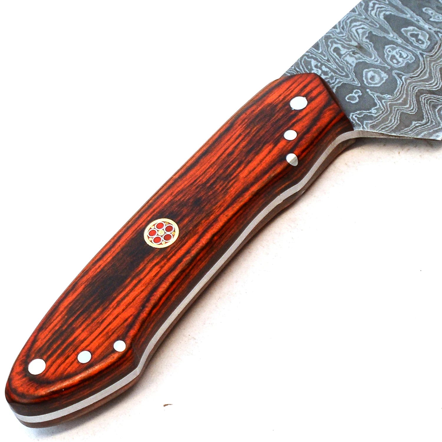 
The Most Interesting Color Wood Damascus Knives and Unique Hand made Damascus Steel knife Custom Design Kitchen Cook Chef Knife 