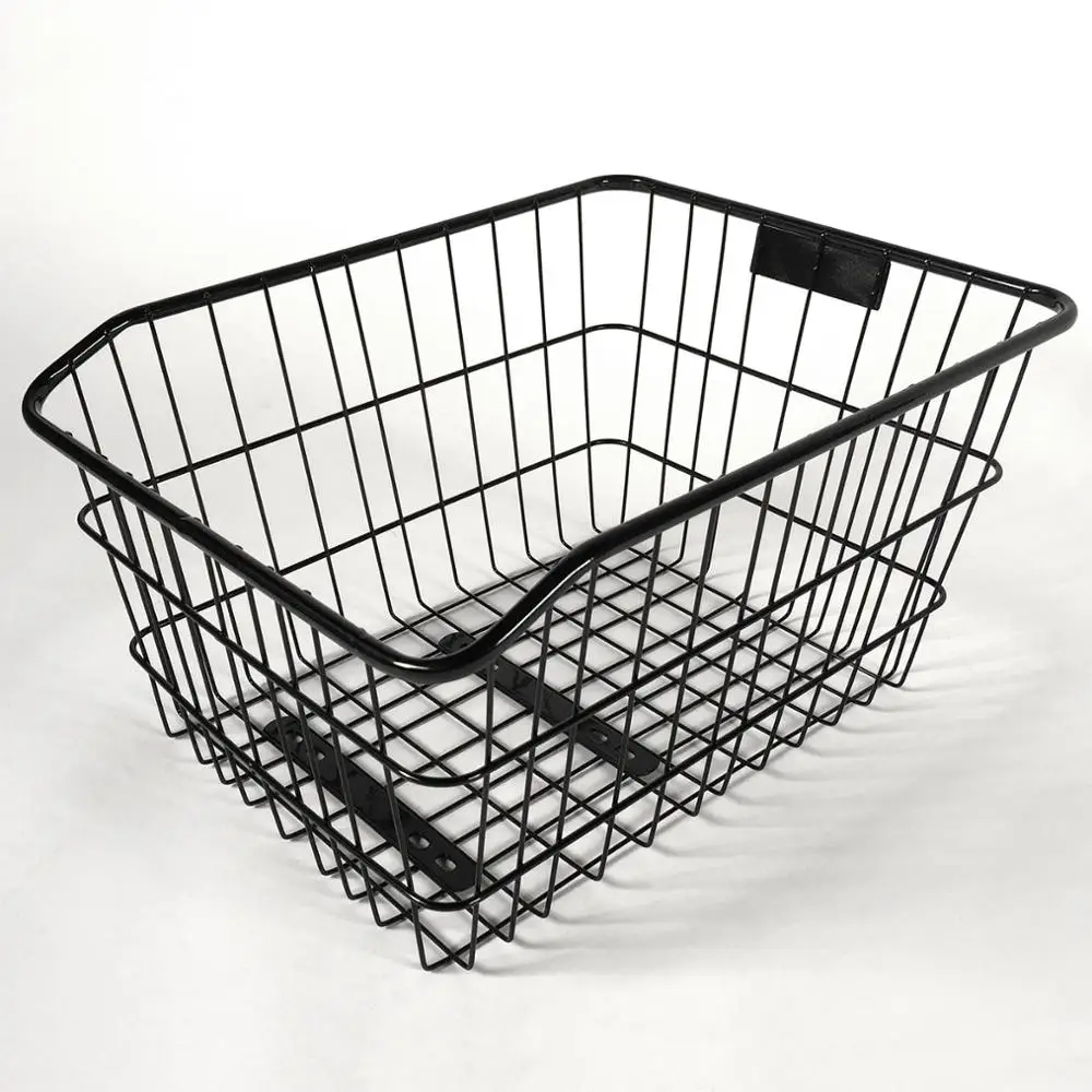 Rear bike basket bicycle with 2 color black/silver for carring any baggage