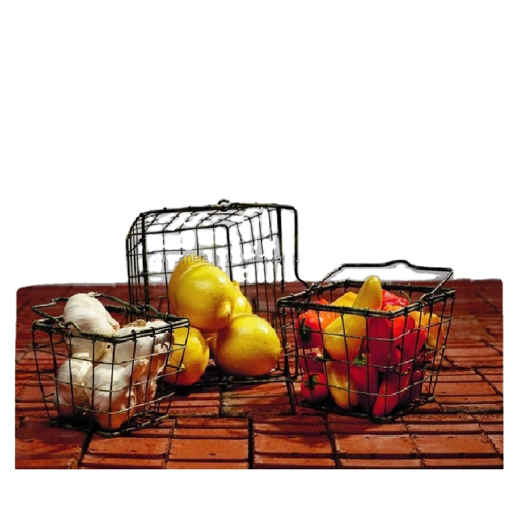 Premium Quality Strawberry Fruit Basket Set of 3 Best for Tabletop Centerpiece Decorative Fruits Baskets for Home Decor