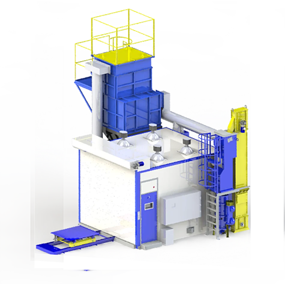 
Reliable manned shotblasting chamber for clearing castings and forgings surface, from manufacturer 