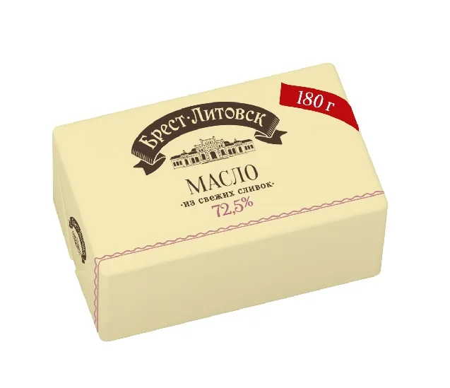 Belarus Premium Grade sweet cream butter fat mass fraction of 72.5%